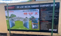 Diggit 20'x30' Metal Garage Carport