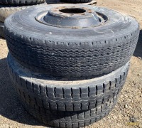 (3) Goodyear 11.00R20 Tires W/ Rims
