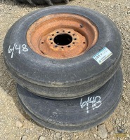 (2) 7.5L-15SL 3 Rib Tractor Wheels