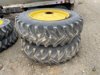 (2) 18.4x38 Tractor Rear Tires w/ 9 Hole Rims