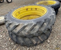 (2) 15.5-38 Tractor Rear Tires w/Rims