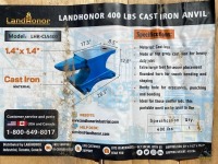 LandHonor 400LBS Cast Iron Anvil