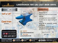 LandHonor 400LBS Cast Iron Anvil