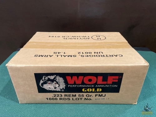 Wolf .223 Rem Brick - 1,000 Loaded Rounds-Brass Casing