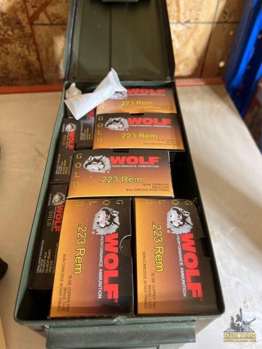 Wolf .223 Rem Brick - 1,000 Loaded Rounds-Brass Casing