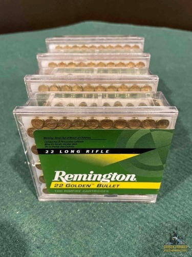 (4) Remington High Velocity 22LR Ammo Boxes