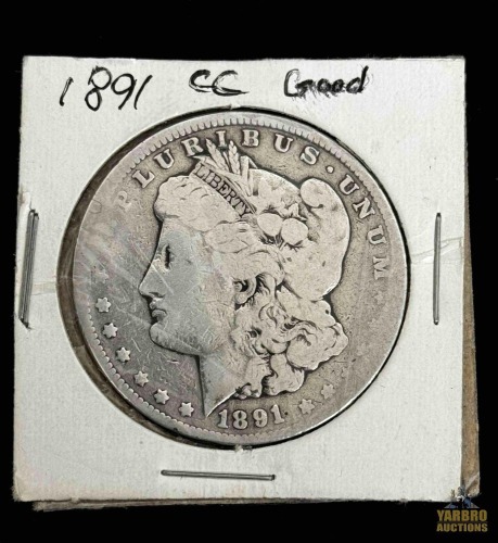 1891-CC Morgan Silver Dollar