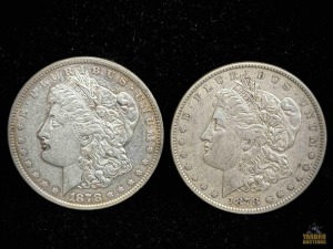 (2) 1878- P Morgan Silver Dollar