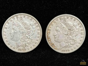 (2) 1879-S Morgan Silver Dollar