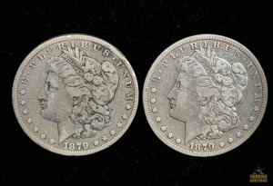 (2) 1879-P Morgan Silver Dollar