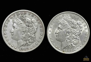 (2) 1882-P Morgan Silver Dollar