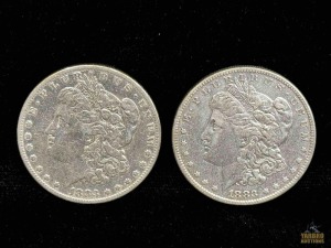 (2) 1883-P Morgan Silver Dollar