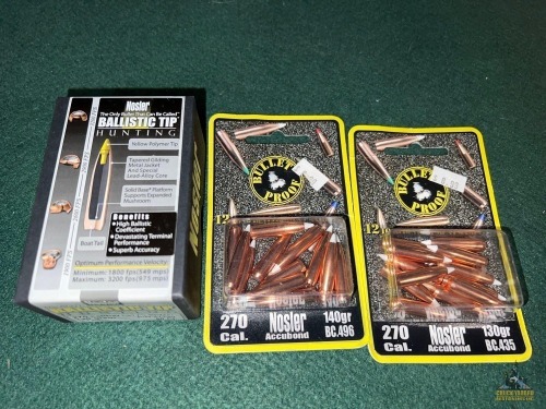 Nosler Mixed Lot .270 Bullets