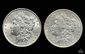 (2) 1889 Morgan Silver Dollar