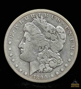 1890-CC Morgan Silver Dollar