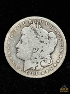 1891-CC Morgan Silver Dollar