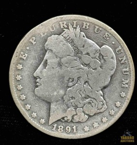 1891-CC Morgan Silver Dollar