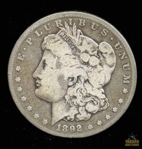 1892-CC Morgan Silver Dollar