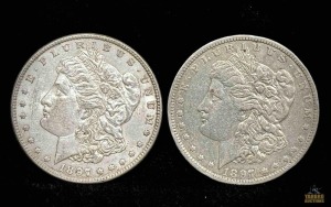 (2) 1897 Morgan Silver Dollars