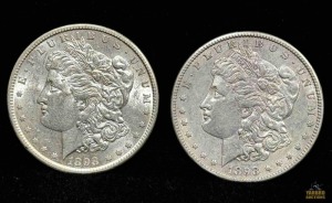 (2)1898-S Morgan Silver Dollar