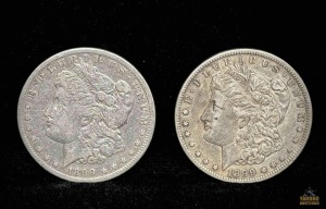 (2) 1899-O Morgan Silver Dollar