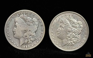 (2) 1902 Morgan Silver Dollar