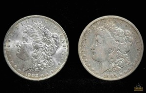 (2) 1903 Morgan Silver Dollar