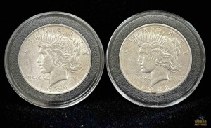 (2) 1922 Peace Dollar