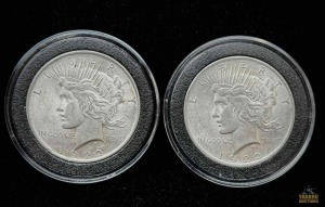 (2) 1922-P Peace Dollars