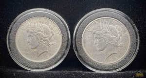 (2) 1923 Peace Dollars