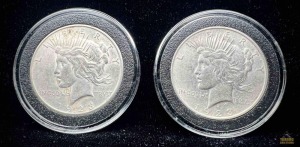 (2) 1923 Peace Dollars