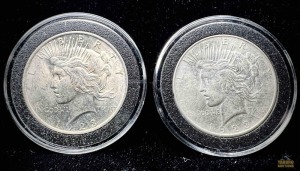 (2) 1923 Peace Dollars