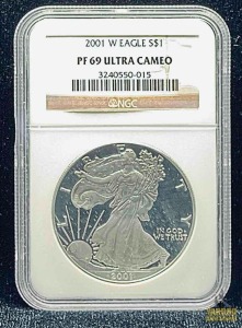 2001-W American Eagle Silver Dollar