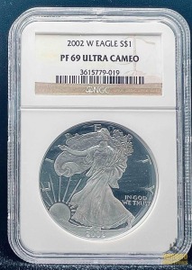 2002 -W American Eagle Silver Dollar