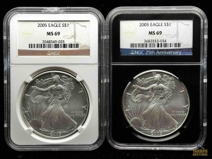 (2) 2005 American Eagle Silver