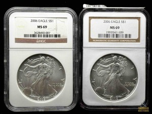 (2) 2006 American Eagle Silver Dollars