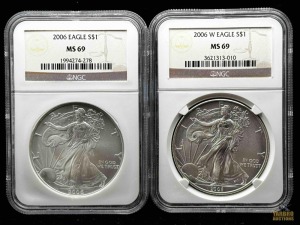 (2) 2006 American Eagle Silver Dollars