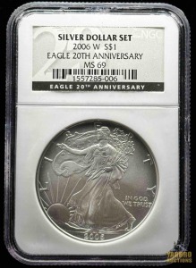 2006-W American Eagle Silver DollarEagle 20th Anniversary