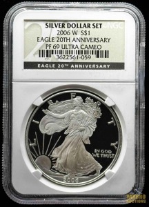 2006-W American Eagle Silver DollarEagle 20th Anniversary