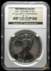 2006-P American Eagle Silver DollarEagle 20th Anniversary