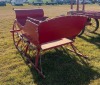 48" X 82" Wooden Sleigh w/Metal Skis - 2