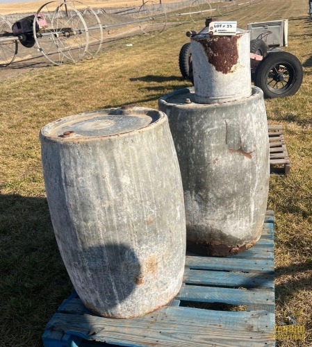 Railroad Barrels and Water Can