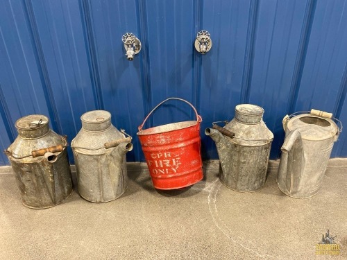 (5) Assorted Water Buckets