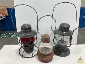 (3) Railroad Signal Lanterns