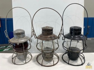 (3) Railroad Signal Lanterns