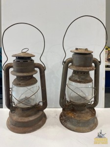 (2) Railroad Signal Lanterns