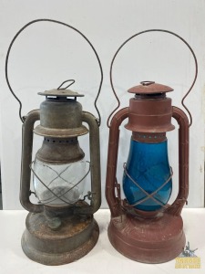 (2) Railroad Signal Lanterns