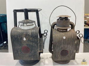 (2) Railroad Signal Lanterns