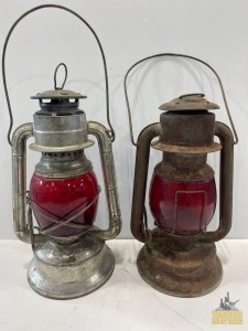 (2) Railroad Signal Lanterns