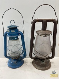 (2) Railroad Signal Lanterns